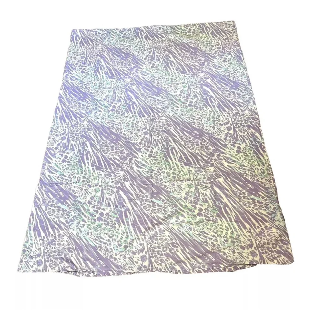 Company Store Kids Animal Print Twin Duvet Cover Cotton Pastel Purple Green Blue